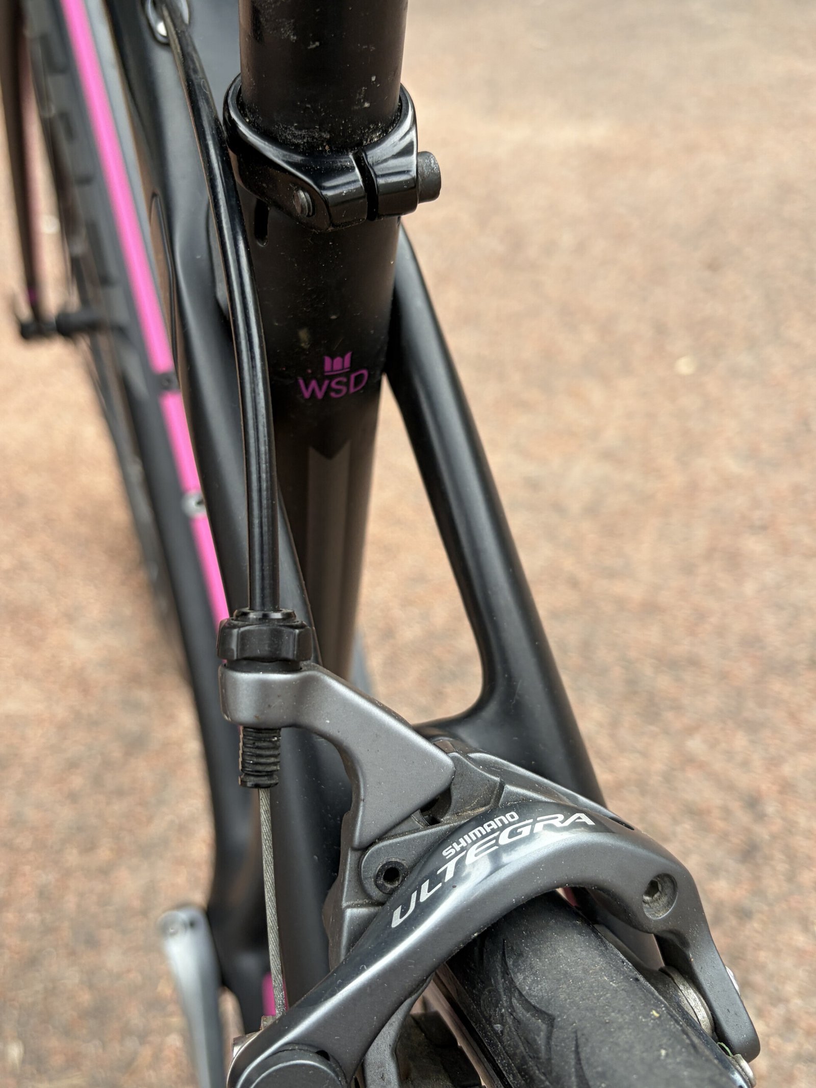 Detalle de freno delantero de Trek Silque SL